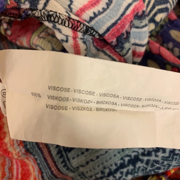 Minkpink dress SZ M maxi halter multi print keyhole neck bohemian unique… - Picture 11 of 16